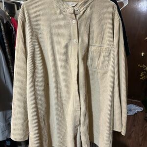 J. Jill Cream Corduroy Tunic Top